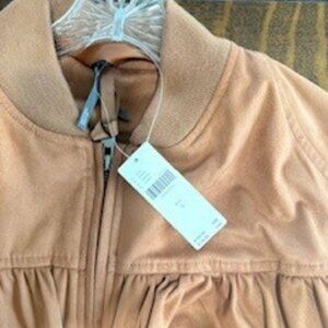 Anthropologie Faux Suede Bomber Jacket - NEW with TAGS - Womens